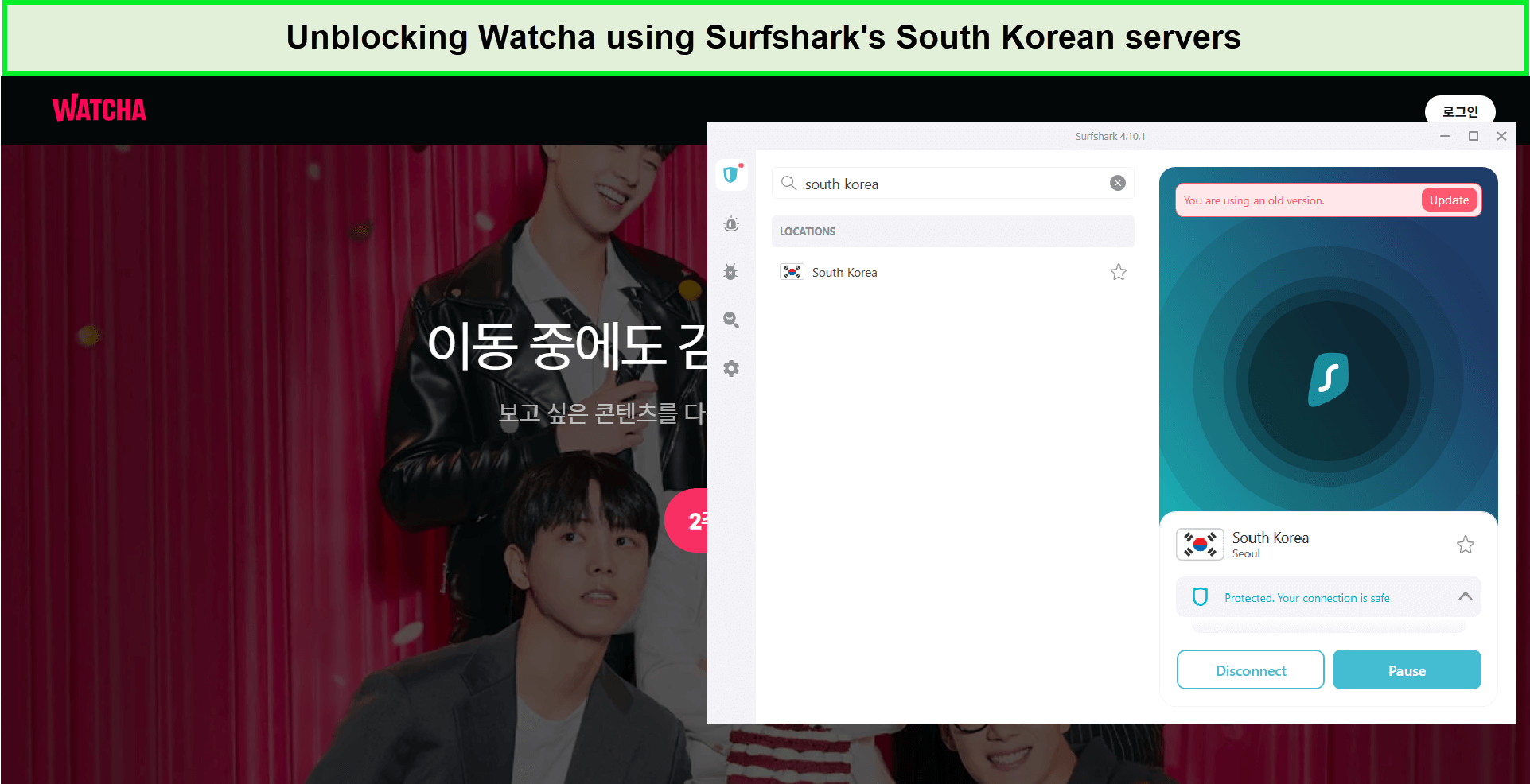 watcha-outside-South Korea-unblocked-by-surfshark