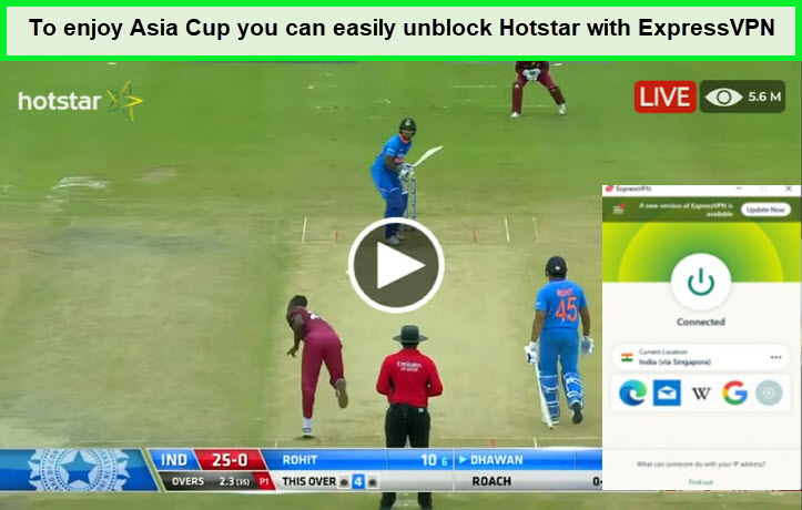 We unblocked Hotstar Sport smoothly using Windscribe's Indian server in-South Korea .