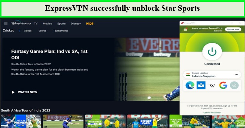  No desbloquees Star Sports con ExpressVPN 
