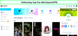 Unblocking-Cap-Cut-with-ExpressVPN-in-UK