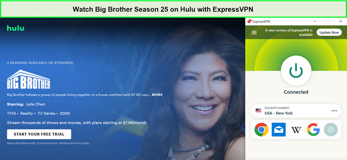  Schauen Sie sich Big Brother Season 25 außerhalb der USA auf Hulu mit ExpressVPN an. in - Deutschland 