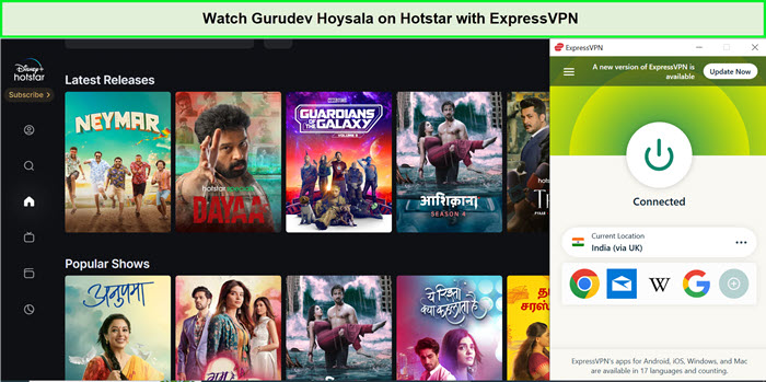 Watch-Gurudev-Hoysala-outside-India-on-Hotstar-with-ExpressVPN