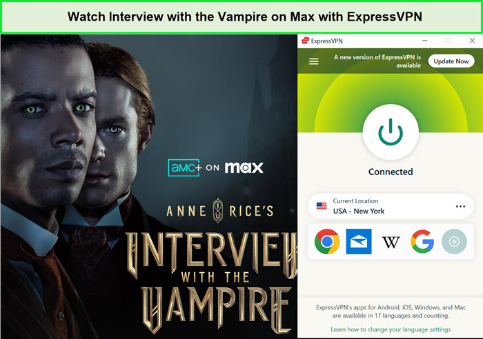 Watch-Interview-with-the-Vampire-in-South Korea-on-Max-with-ExpressVPN
