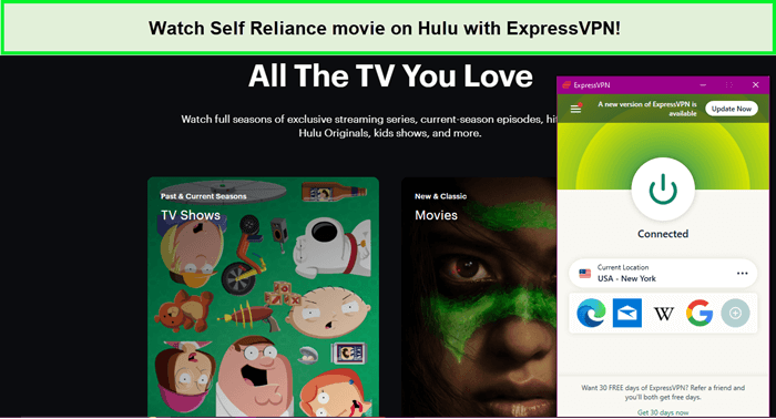 Watch-Self-Reliance-movie-on-Hulu-with-ExpressVPN-in-South Korea