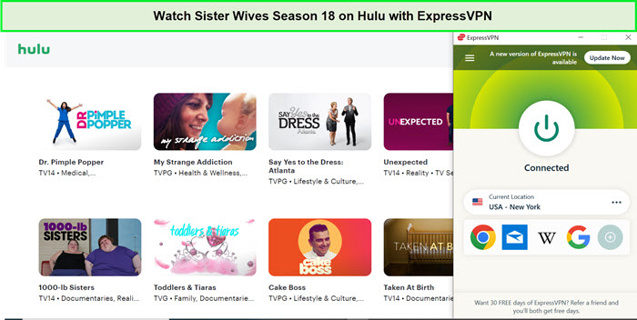  Schauen Sie sich die Schwesterfrauen Staffel 18 an. in - Deutschland Auf Hulu mit ExpressVPN 