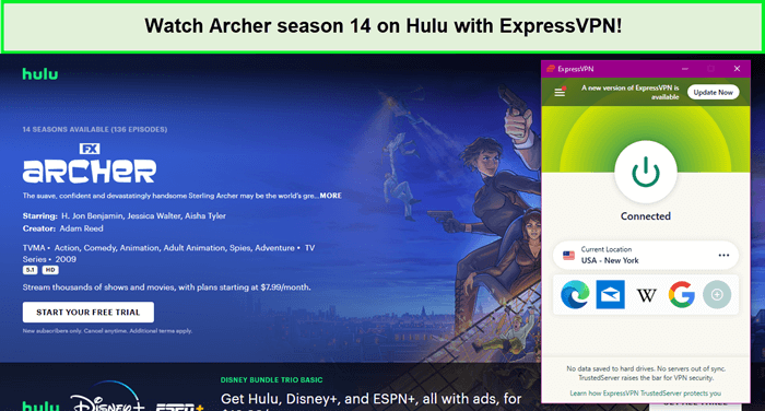 Watch-archer-season-14-on-Hulu-with-ExpressVPN-in-South Korea