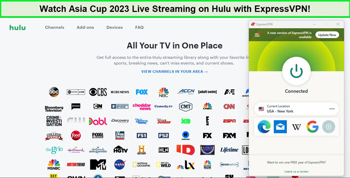 asia-cup-on-hulu-with-expressvpn-in-Italy