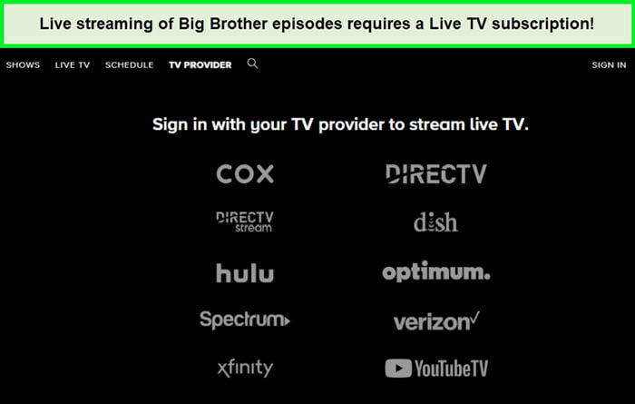  Big-Brother-Episoden über Hulu Live TV in - Deutschland 
