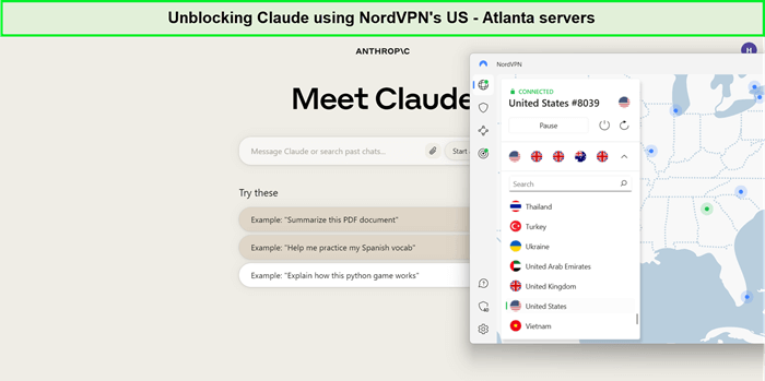 claude-in-France-unblocked-by-nordvpn
