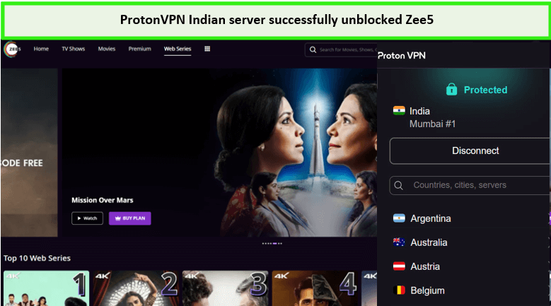 ProtonVPN: el mejor VPN gratuito para Zee5 