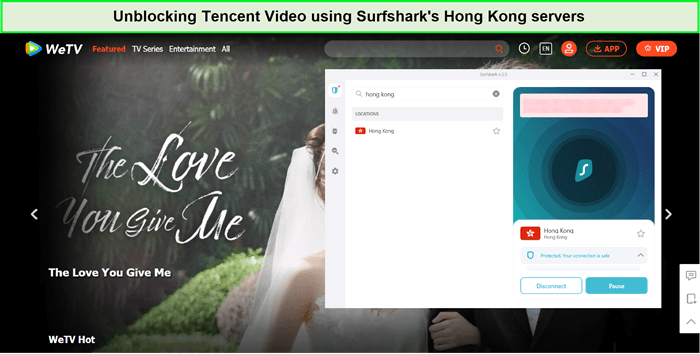 tencent-video-outside-Hong Kong-unblocked-by-surfshark