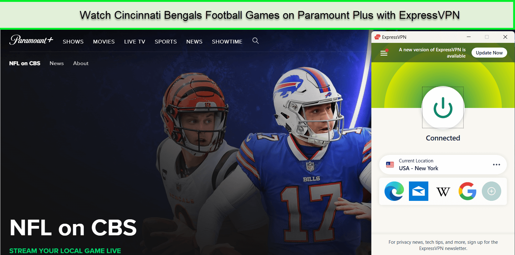 paramount plus cleveland browns