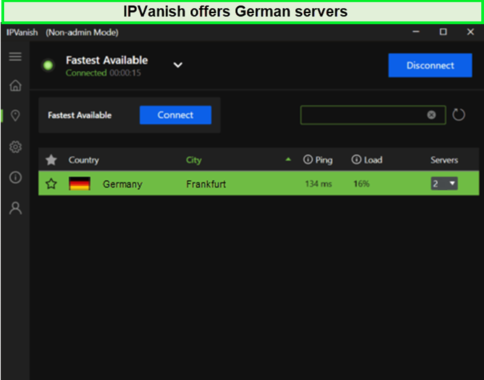 IPvanish-german-servers