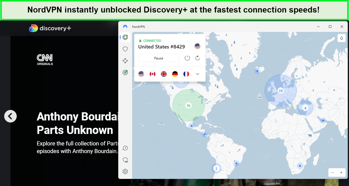  Nordvpn sblocca US Discovery Plus in Italia. 