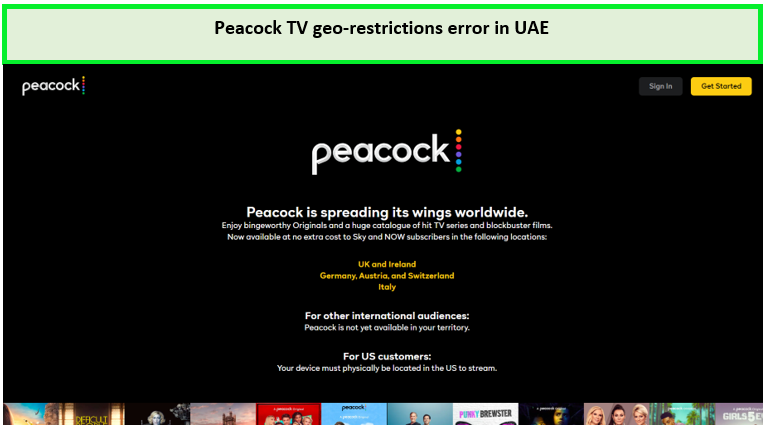 Peacock-TV-in-UAE-geo-restriction-error