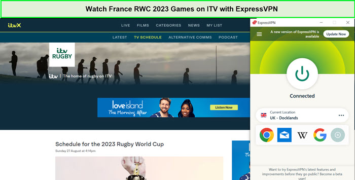  Beobachte Frankreich Rugby Weltmeisterschaftsspiele. in - Deutschland Auf ITV mit ExpressVPN 