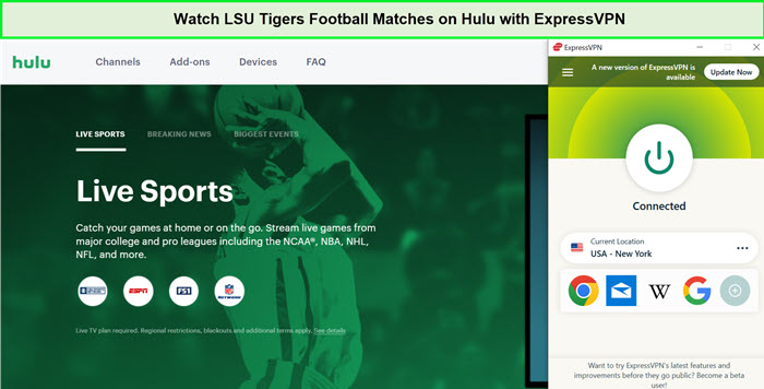 Watch-LSU-Tigers-Football-Matches-in-Italy-on-Hulu-with-ExpressVPN