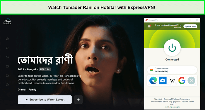 Watch-Tomader-Rani-on-Hotstar-with-ExpressVPN-in-USA