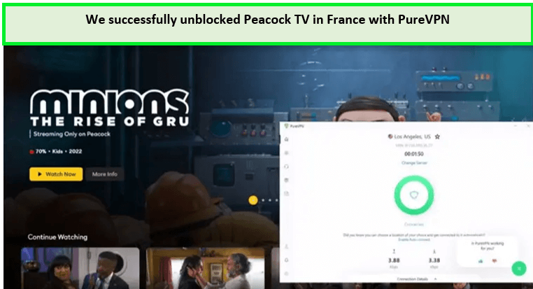  nous avons réussi à débloquer peacock tv en france avec purevpn