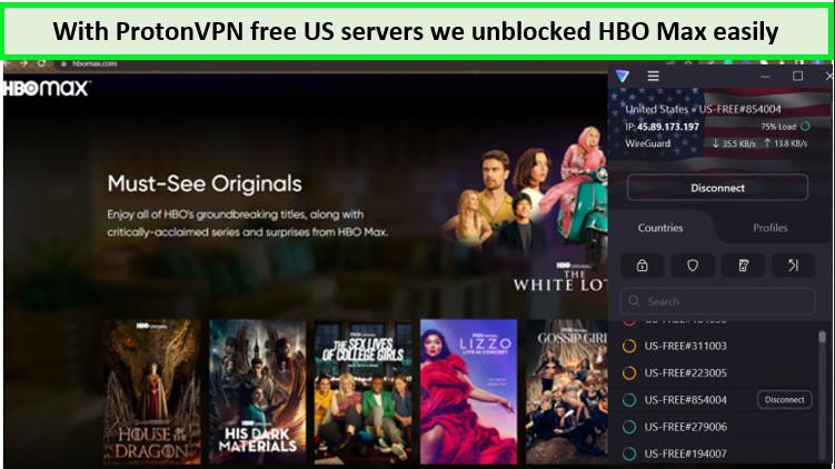 unblocking-hbo-max-with-ProtonVPN-For American Users