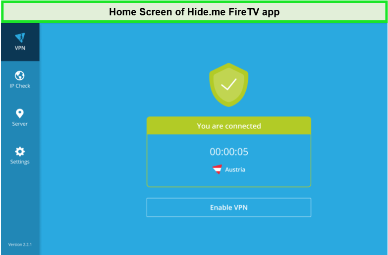 hide-me-free-firestick-VPN-app-home-screen