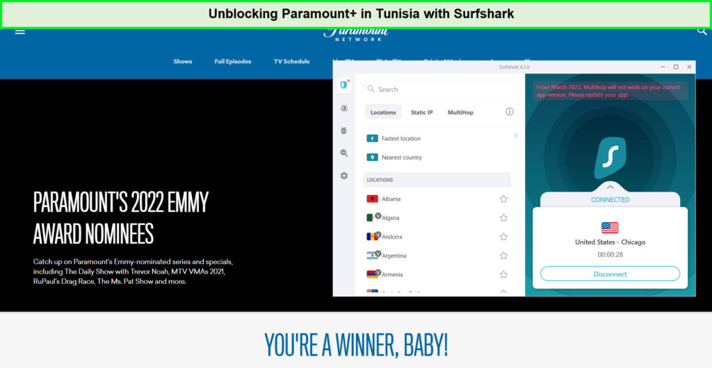 unblocking-paramount-in-tunisia-with-surfshark-For Spain Users
