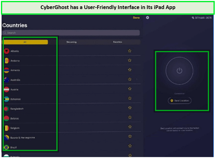 Cyberghost-has-a-user-friendly-interface-in-its-ipad-app