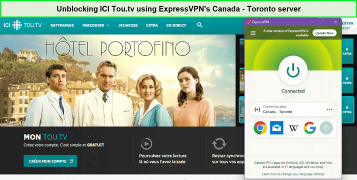 unblocking-ici-tou-tv-using-expressvpn-outside-Canada