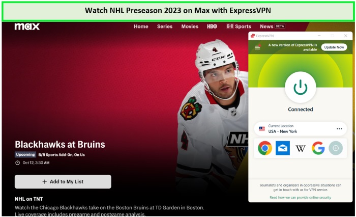  Beobachte die NHL-Vorbereitung 2023. in - Deutschland Auf Max Translation: Auf Max 