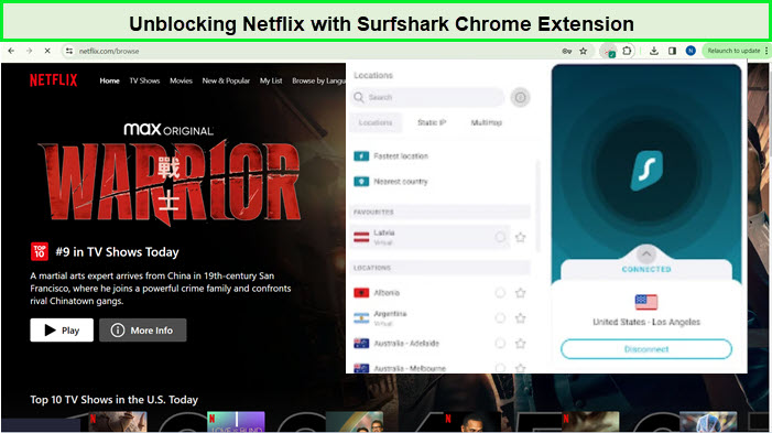 Unblocking-Netflix-with-Surfshark-Chrome-Extension-in-Australia