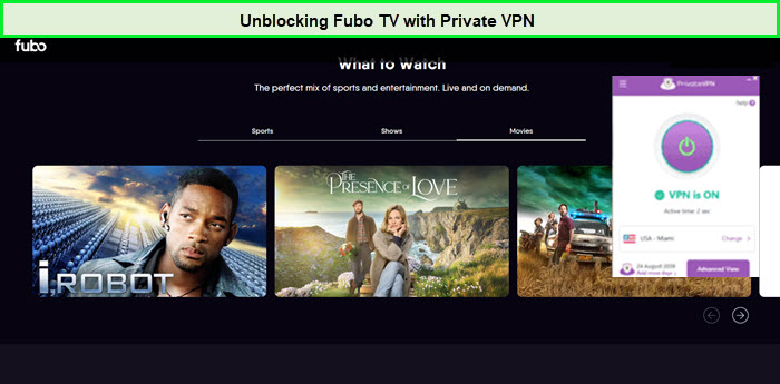 Unblocking-Fubo-TV-with-PrivateVPN-in-UAE