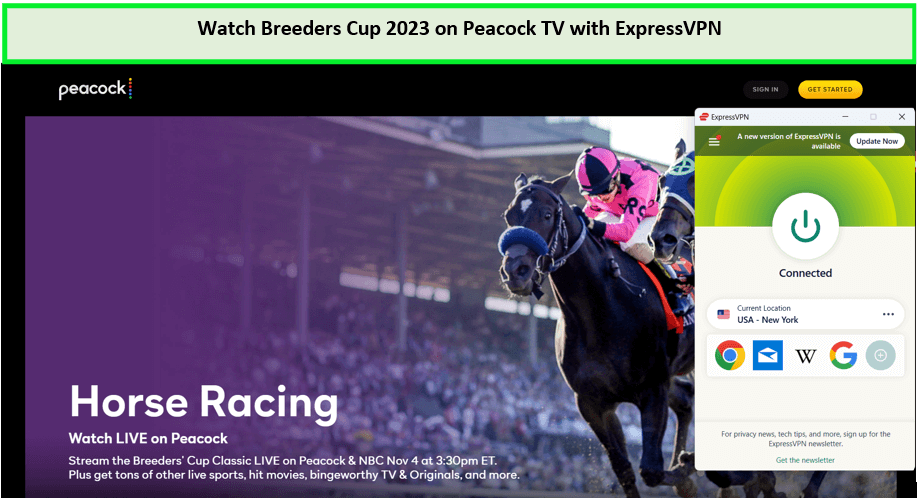 unblock-Breeders-Cup-2023-in-UK-on-Peacock-with-ExpressVPN