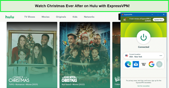  Mira Navidad para siempre en Hulu con ExpressVPN. in - Espana 