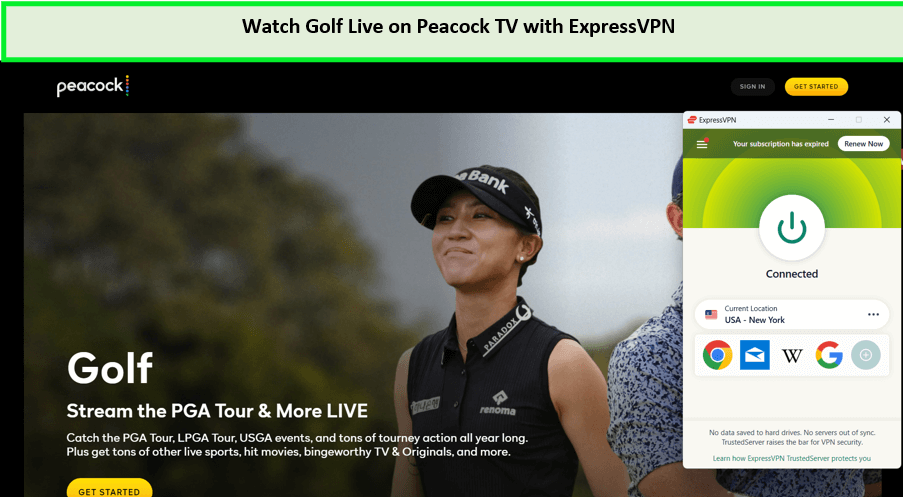Schau-Golf-Live- in - Deutschland -auf-Peacock-mit-ExpressVPN 
