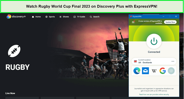 Guarda la finale della Coppa del Mondo di Rugby 2023 su Discovery Plus con ExpressVPN. in - Italia 