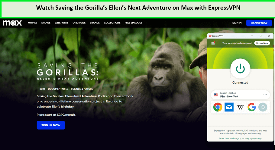 Watch-Saving-the-Gorillas-Ellens-Next-Adventure-in-France-on-Max-with-ExpressVPN