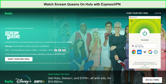  Kijk naar Scream Queens in - Nederland Op-Hulu-met-ExpressVPN 