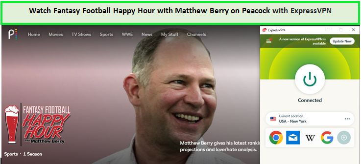  Mira la hora feliz de Fantasy Football con Matthew Berry in - Espana En Peacock TV con ExpressVPN 