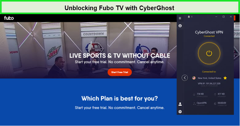 unblocked-fubo-tv-with-cyberghost-in-Australia