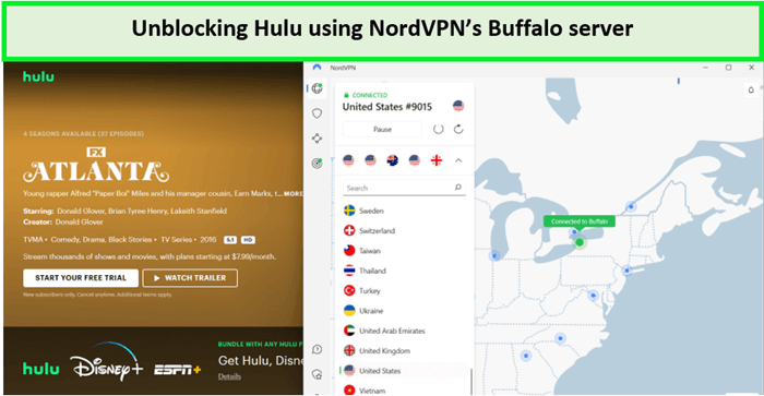 NordVPN desbloqueado para Hulu. in - Espana 