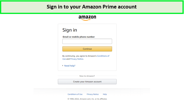  Iniciar sesión en la cuenta de Amazon Prime 