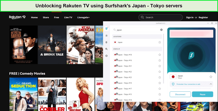 unblocking-rakuten-tv-using-surfshark-outside-Japan