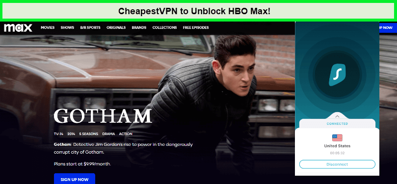We bypassed HBO Max's geo-restrictions within seconds using the US IP address offered by Surfshark in USA.