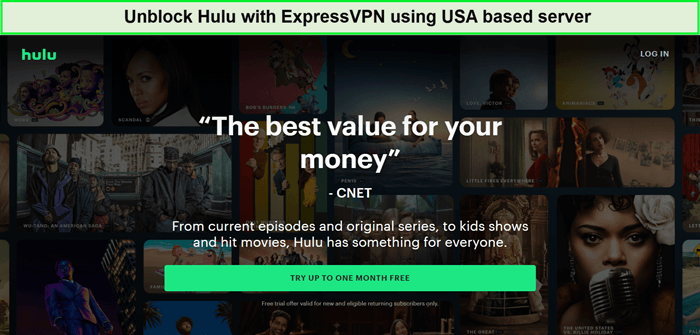  ExpressVPN mit USA-basiertem Server verwenden, um Hulu zu entsperren, Nada auf Hulu ansehen. 