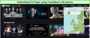 unblocking-STV player-using-TunnelBear-in-Italy