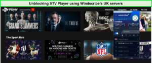 unblocking-STV player-using-Windscribe-outside-UK