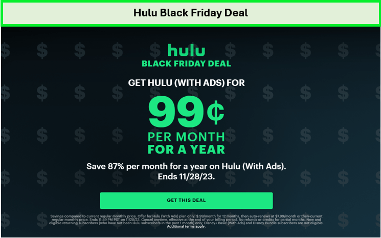  ¡Aprovecha el trato de Black Friday de Hulu! ¡Última oportunidad! 