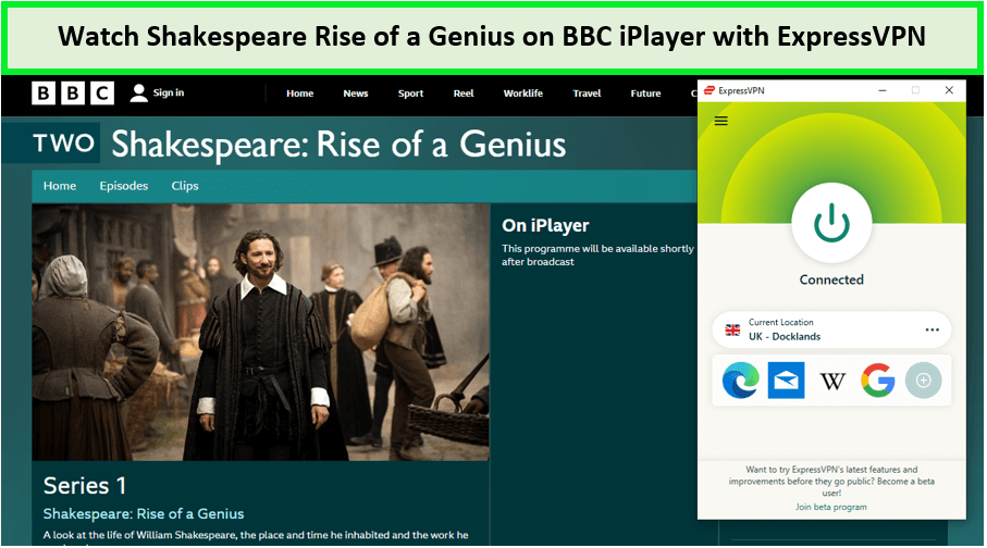 Guarda Shakespeare - Ascesa di un Genio in - Italia su BBC iPlayer con ExpressVPN 