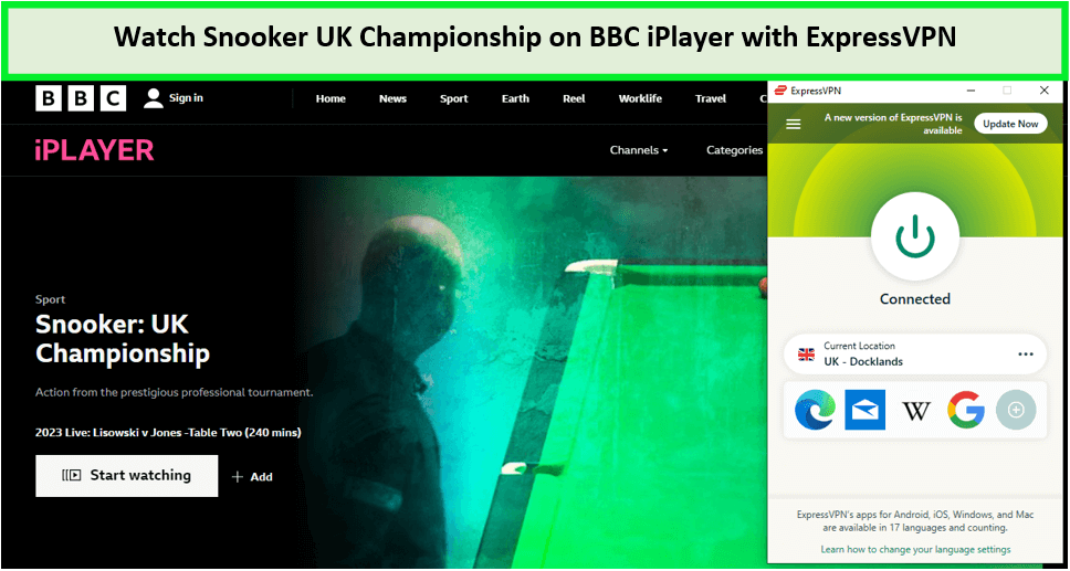 regardez le championnat du royaume-uni de snooker. en - France Sur BBC iPlayer avec ExpressVPN 