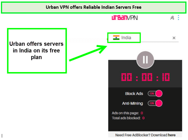 UrbanVPN ofrece servidor indio in - Espana 